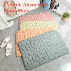 Mat niet-slip tapijten Cobblestone reliëf badkamerbad in wasbekken Badtub Zijzij vloer Rug Douche Room Doormat Traagschuim