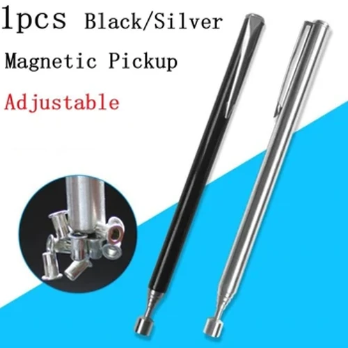 Telescopic Magnetic Pick Up Rod Stick Capacity Magnet Pickup Pen E hoʻonui ana i ka Mākēneki ikaika lima lima 12.5-65CM.