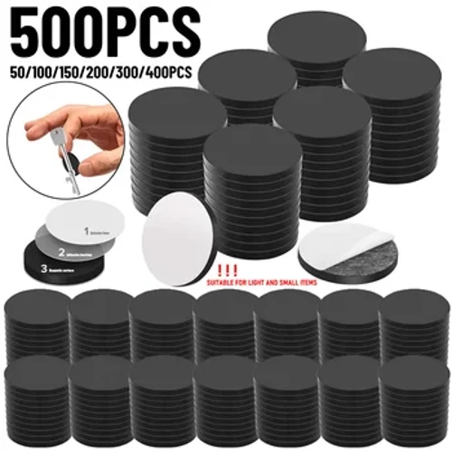 50-500pcs Magnetig Rownd Hunan Gludiog Disg Magnetau Rwber Rownd Taflen Magnetig Meddal 20X2mm ar gyfer Prosiectau DIY Swyddfa Oergell