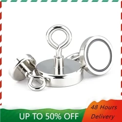 Super Strong Magnete Neodym Magnéit Fëscherei Rettungsmagnete Neodym Ronn Mächteg Magnéitesch Hook Sea Fishing Magnet Searcher