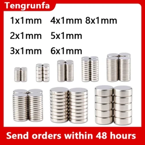 Magnet super puternic 1x1 2x1 3x1 3x2 3x3 4x1 4x2 5x1 6x1 7x1 8x1 mm magnetic rotund NDFEB Neodymium Magnet puternic Imanes Imanes