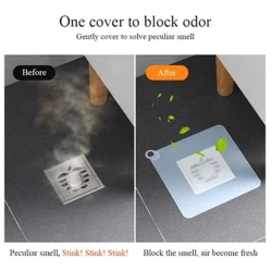 5 pçs capa de dreno de silicone desodorização almofada de drenagem de chão do banheiro à prova de cheiro de esgoto desodorização capa de dreno de chão