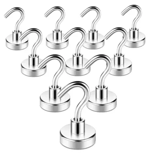 10 pcs cârlige magnetice puternice de depozitare polivalentă pentru ansamblu pentru agățarea barei de bucătărie pentru casă de depozitare Bara de depozitare Bara de depozitare