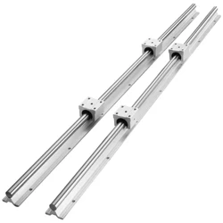 VEVOR 2PCS Linear Guide Rails SBR12 SBR16 SBR20 SBR25 800-2200mm & 4PCS UU Bearing Blocks Smooth Motion para sa DIY Mills CNC Parts