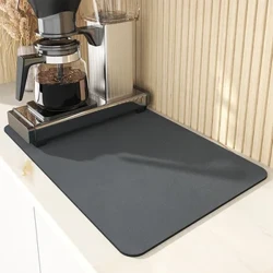 Super Absorbent Malaking Kusina Absorbent Mat Antiskid Draining Coffee Dish Drying Mat Quick Dry Bathroom Drain Pad Tableware Mat
