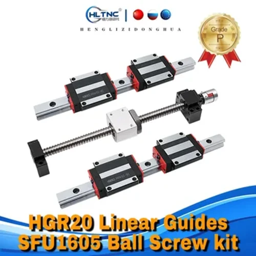 Kit de enrutador de control numérico computerizado rieles lineales de 20mm 2 piezas guía cuadrada HGR20 + 4 carros deslizantes HGH20CA /HGW20CC + 1 juego SFU1605/1610 kit de tornillo de bola