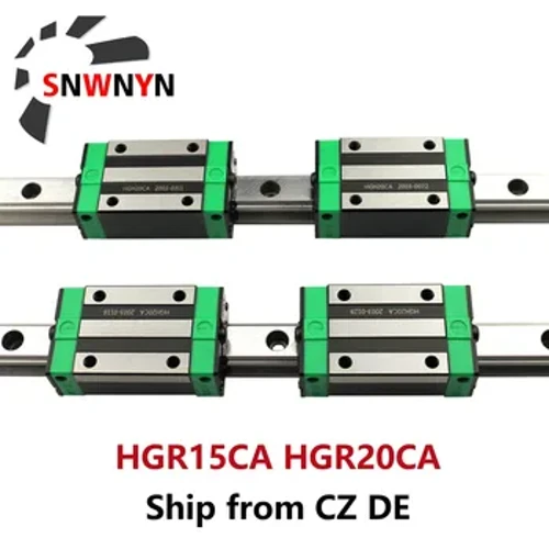 2db lineáris vezetősín HGR20 HGR15 200mm-1500mm + 4 DB HGH15CA/HGH20CA csúszó kocsik CNC alkatrészekhez Szállítás CZ DE