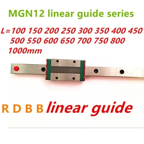 12mm Linear Guide MGN12 100 150 200 250 300 320 350 400 450 500 550 600 700 800 mm +MGN12H o MGN12C block 3d printer CNC