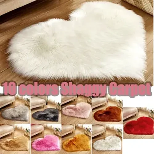 30X40cm Cairpéad Shaggy Faux Olann Múnlaithe Croí Cairpéad Cathaoirleach Tolg Cistine Seomra Maireachtála Seomraí Leapa Maisiúil Maisiúil Urlár Matáin Níocháin