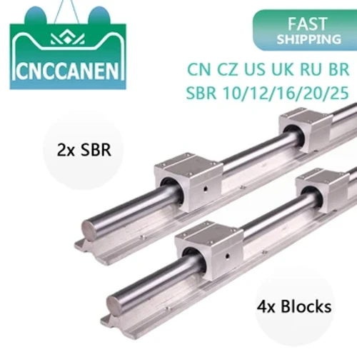 2 takım Lineer Ray SBR12 300 400 500 600 700 800 900 1000mm 1200mm 2 adet Lineer Kılavuz SBR12 + 4 adet SBR12UU Blokları CNC Parçası için