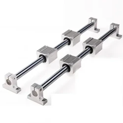 Ronn Linear Schinne 12mm Linear Schaft 400mm + Linear Lagergehäuse SCS12UU + Linear Schinne Klemm SK12 Fir Linear Guide 3D Drécker