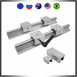 Lineárne nosné lišty 2 ks lineárne vedenia SBR20 + 4 ks blokové ložiská SBR20UU / SBR20LUU + 2 ks zámkový kľúč pre CNC router