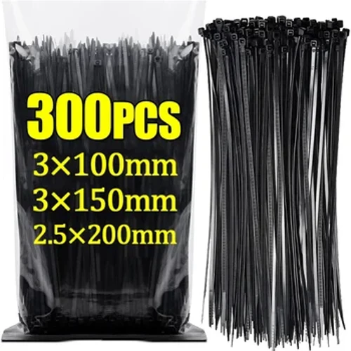 Attaches de câble en Nylon, attaches de cordon réglables et autobloquantes, boucle de fixation, anneau de fixation, pour la maison, le bureau, l'atelier, attaches de fil en plastique