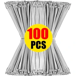 20/100pcs cravi in ​​acciaio inossidabile cravatte zip cinghia per chiusura di scarico Anello di fissaggio a autobloccamento multiuso