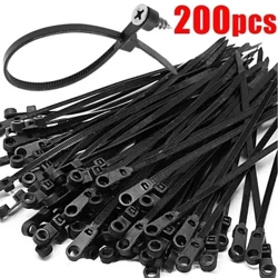 Bagong Screw Hole Nylon Cable Ties para sa lahat ng layunin Heavy Duty Adjustable Self-locking Cord Ties Organizer Straps DIY Fastening Loop