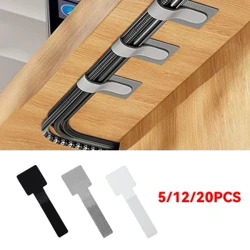 Återanvändbara buntband Fäst Tråd Organizer Sladd Rephållare Självhäftande Justerbar Sladd Organizer Straps Skrivbordshantering