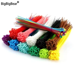 Bộ 100 Tự Khóa Dây Cáp Nylon 100/150/200Mm Nhựa Khóa Kéo Dây Liên Kết Quấn Dây DIY Cáp buộc chặt Người Tổ Chức Nhiều Màu
