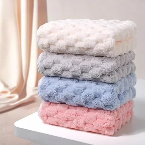 Hand Towel Lovely Cloud Pattern Super Absorbent Hand Towel na may Cloud Lattice Pattern para sa Dekorasyon sa Banyo para sa Pang-araw-araw na Paggamit