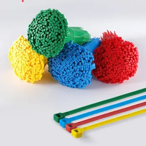100 stk Farve 4*150 Selvlåsende Kabelbind Nylon Tråd Lynlås Blå Rød Organizer Fastgørelsesring Plastflangebindingsstropper