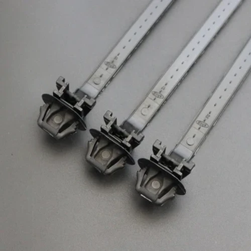 7.2X165MM Inayiloni Yemoto Yepulasitiki Yekhebula Lentambo Yokubopha Intambo Yemoto I-Harness Retainer Clip Push Mount Auto Fasteners Umbala Omnyama