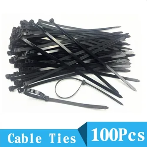 Itselukittuva muovinen nylonside 100 kpl musta 5x300 nippuside kiinnitysrengas 3x200 nippuside vetoketjut hihna nailon nippusidesarja