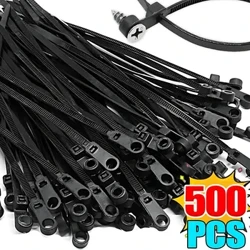 ʻO nā mea kūʻai nui ʻo Screw Hole Nylon Cable Ties Multipurpose Heavy Duty Adjustable Self-Locking Cord Ties Organizer Straps Hoʻopaʻa Loop