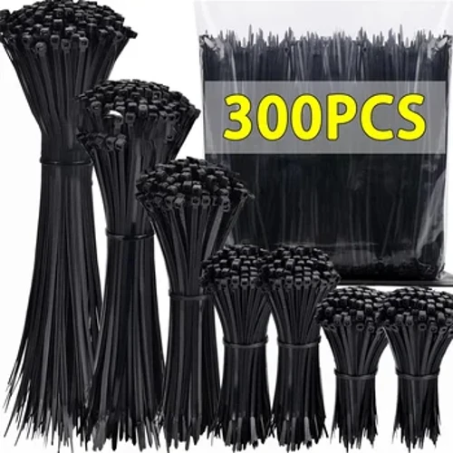 300/100 pz Fascette in Nylon di plastica autobloccanti Fascette staccabili Cinghie di fissaggio Fascette riutilizzabili per Home Office