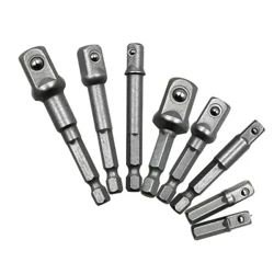 Adattatore per presa in acciaio al cromo vanadio con codolo esagonale a 1/4 "3/8" 1/2 "prolunga per punte da trapano Set di punte esagonali per trapano elettrico