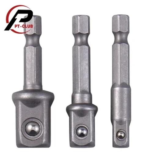 3 db ütési fokozatú aljzatadapter készlet hosszabbító bit 1/4" 3/8" 1/2" meghajtó, motoros fúróhoz és nagy nyomatékú ütvecsavarozóhoz