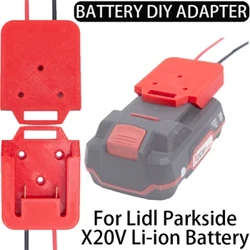 Sähkötyökalujen tarvikkeet Akku tee-se-itse-adapteri Lidl Parkside X20V Team Lithium-ion Akku 14AWG johdot