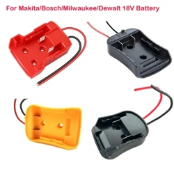 Makita / Bosch / Milwaukee / Dewalt 18V akkumulýator adapteri üçin birleşdiriji DIY adapter adack adapteri 14 awg sim