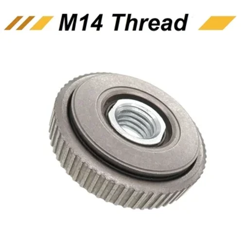 I-M14 I-angle angle grinder yokuzikhiya ipuleti lokucindezela I-Angle Grinder Ukukhululwa okusheshayo i-Flange Nut Clamping Power Chuck Tools Parts 1PC