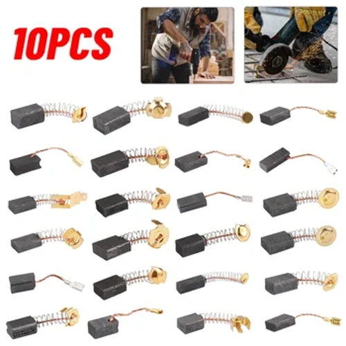 10pcs Graphite Brush Kapalit na Bahagi Electric Hammer Drill Graphite Brush Cutting Polishing Machine Power Tool Mga Electric Tool