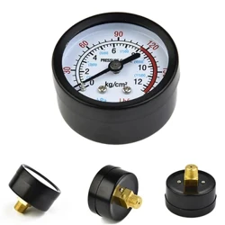 Luftkompressor trykmåler Pneumatisk hydraulisk væskemanometer 13mm 1/4 BSP 0-180 PSI 0-12Bar Manometer Spændingsmonitorværktøj