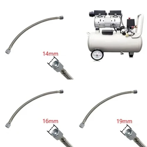 400 Mm Kompresor Udara Intake Tube Pompa Udara Katup Selang Stainless Steel Kompresor Selang De Ar Bagian Pneumatik Mangueira