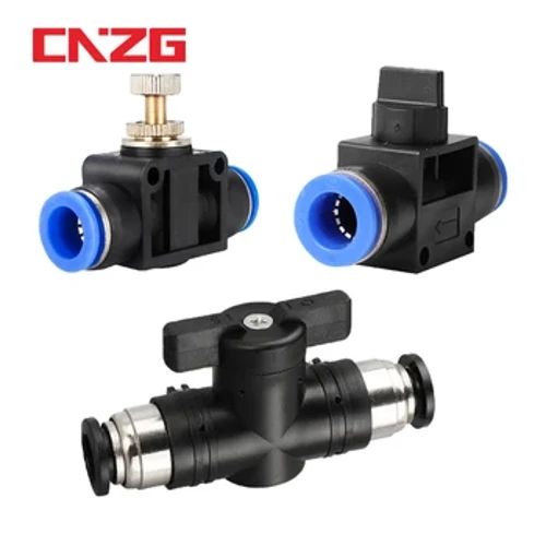 Pneumatik Luftdrosselventil Geschwindigkeitsregelung Schnellschlauchrohr Wasseranschluss Anschluss pneumatische Verschraubungen einstellen 4 mm 6 mm 8 mm 10 mm