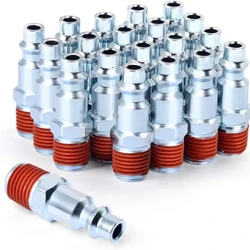 5 stk 1/4 tommers NPT hannluftledningstilpasning Slange Kompressor Hurtigkobling Metall Pneumatisk Hurtigkobling Maskinvare