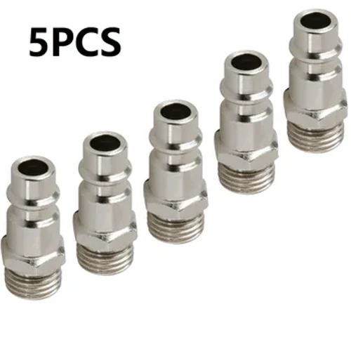 5Pcs Пнеўматычны фітынг Еўрапейскі стандарт EU Еўра Тып хуткага злучэння Раз'ём Муфта для паветранага кампрэсара Навакольная разьба BSP Мужчынскі