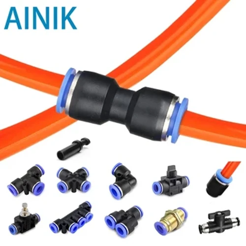 PNEUMATIC FITTING อุปกรณ์ Quick Connector Air น้ำท่อตัวเชื่อมต่อท่อพลาสติก PU PY 4 มม.6 มม.8 มม.10 มม.12 มม.Push Into Plug