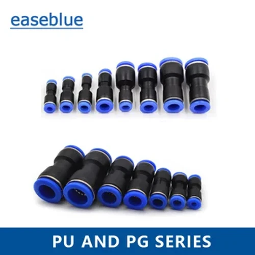 1 tk PU/PG pneumaatiline kiirkinnitussilinder 4/6/8/10/12/14/16MM õhuveevoolik sirget tüüpi ühendusklapi ühendustoru