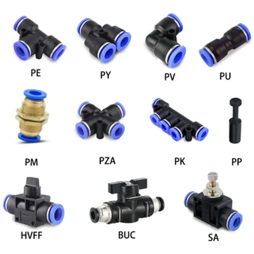 Đầu nối ống lắp khí nén Phụ kiện ống nước nhanh không khí trong ống nhanh đảo chính OD 4mm 6mm 8 mm 10 mm 12 mm nhiều loại