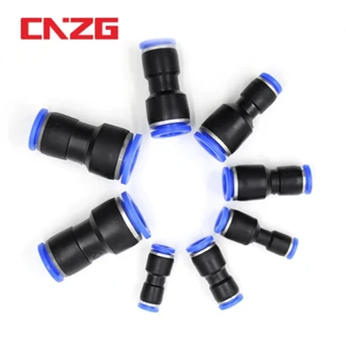 PNEUMATIC FITTING FITTING เชื่อมต่อพลาสติก PU PG 4 มม.6 มม.ถึง 8 มม.10 มม.น้ำท่อท่อ PUSH ตรงแก๊ส Quick Connectors