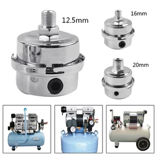 1 szt. Tłumik sprężarki powietrza 12,5 mm/16 mm/20 mm akcesoria do filtrów powietrza bezolejowy tłumik części pompy sprężarki powietrza
