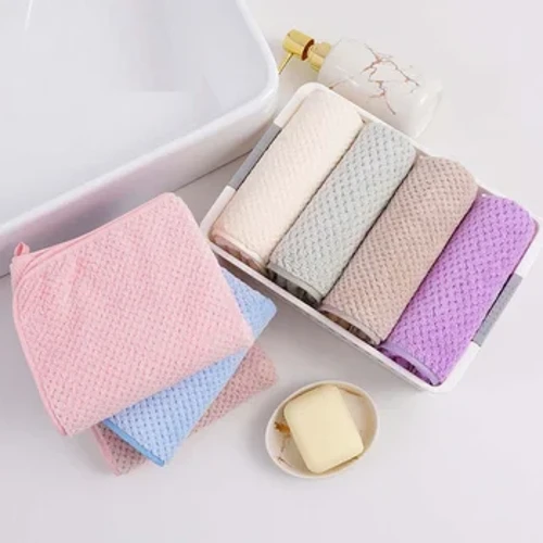 35X75Cm Nỉ Mặc Hộ Gia Đình Tay Mặt Thấm Hút Mạnh Dứa Nhung San Hô Giặt Phòng Khăn Tay Khăn
