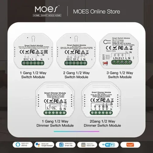 WiFi Thông Minh Ánh Sáng Mờ Module/Mô Đun Chuyển Đổi Cuộc Sống Thông Minh Tuya Ứng Dụng Điều Khiển Từ Xa Làm Việc Thông Qua Alexa Google Home 1/2 Way 1/2 Gang