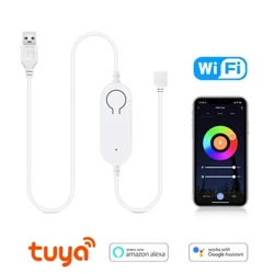 LED Strip Argia Wifi RGB Kontrolatzailea LED Dimmer 5V USB Portua Alexa Tuya Smart Home APP Ahots Kontrolerako Argia Google Homerako