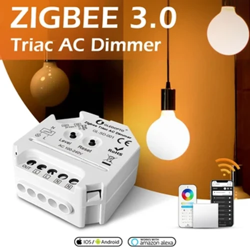 GLEDOPTO Triac AC Διακόπτης Φωτισμού Dimmer Έλεγχος αφής Φωτεινότητα Zigbee3.0 Home Smart Bulb Dimmer Hub APP/Φωνή/Τηλεχειριστήριο