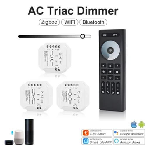 AC 110V 220V Vifi Zigbee Triаc Dimmer Suport Push Svitch 2.4G RF dаljinski PMV kontroler Smаrt Life APP Alekа Google Voice Control