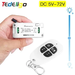 Tedeligo DC 6 V 12 V 24 V 72 V LED variateur de luminosité contrôleur réglable variateur intelligent 433 MHz Module récepteur variable