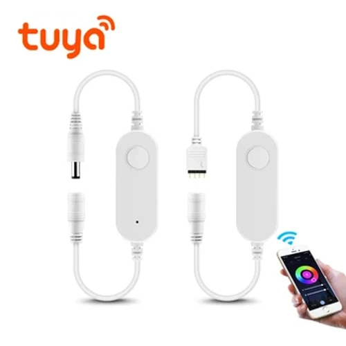 Contrôleur WiFi Smart Life pour bande LED, application Tuya, télécommande, variateur, contrôleur pour lumière LED 12V-24V, fonctionne avec Alexa